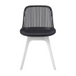 Стул пластиковый GRACE SOFT черный/белый