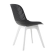 Стул пластиковый GRACE SOFT черный/белый