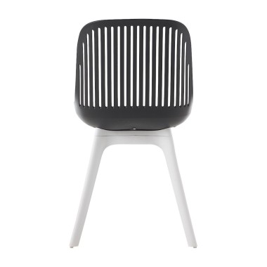 Стул пластиковый GRACE SOFT черный/белый