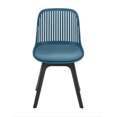 Стул пластиковый GRACE SOFT темно-синий/черный