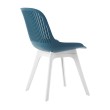 Стул пластиковый GRACE SOFT темно-синий/белый