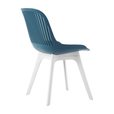 Стул пластиковый GRACE SOFT темно-синий/белый