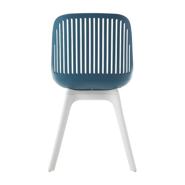 Стул пластиковый GRACE SOFT темно-синий/белый