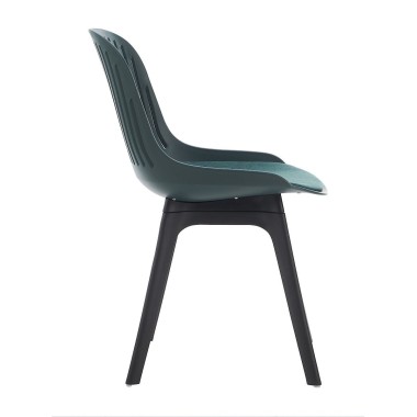 Стул пластиковый GRACE SOFT темно-зеленый/черный