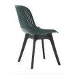 Стул пластиковый GRACE SOFT темно-зеленый/черный