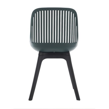 Стул пластиковый GRACE SOFT темно-зеленый/черный