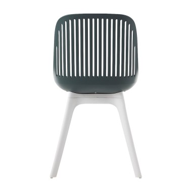 Стул пластиковый GRACE SOFT темно-зеленый/белый