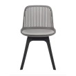 Стул пластиковый GRACE SOFT серый/черный