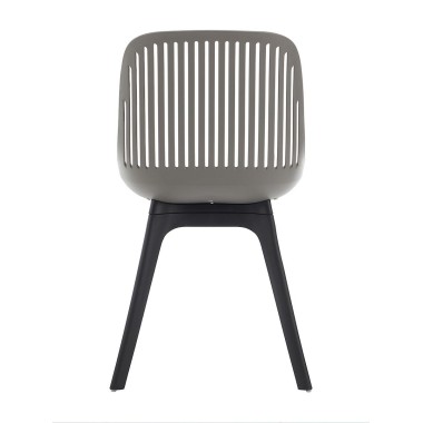 Стул пластиковый GRACE SOFT серый/черный