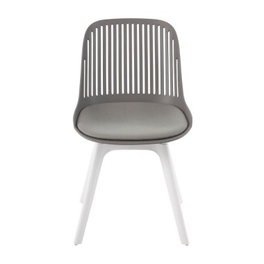 Стул пластиковый GRACE SOFT серый/белый