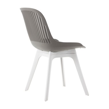 Стул пластиковый GRACE SOFT серый/белый