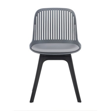 Стул пластиковый GRACE SOFT графит/черный