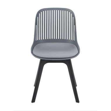 Стул пластиковый GRACE SOFT графит/черный