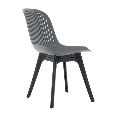 Стул пластиковый GRACE SOFT графит/черный