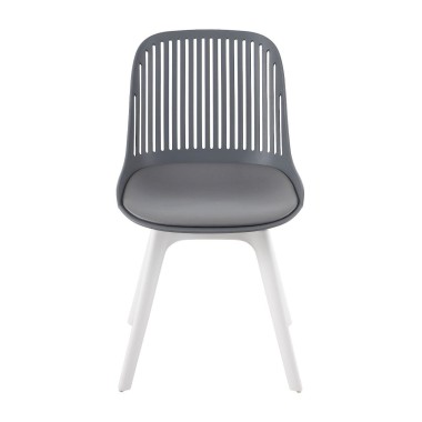 Стул пластиковый GRACE SOFT графит/белый