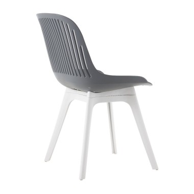 Стул пластиковый GRACE SOFT графит/белый