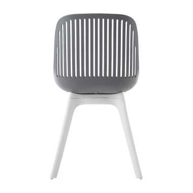 Стул пластиковый GRACE SOFT графит/белый