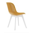 Стул пластиковый GRACE SOFT горчичный/белый