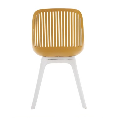 Стул пластиковый GRACE SOFT горчичный/белый