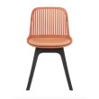 Стул пластиковый GRACE SOFT оранжевый/черный
