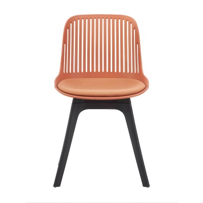 Стул пластиковый GRACE SOFT оранжевый/черный