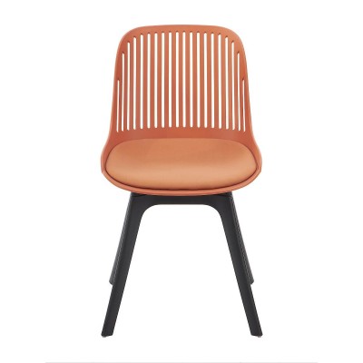 Стул пластиковый GRACE SOFT оранжевый/черный