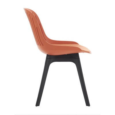 Стул пластиковый GRACE SOFT оранжевый/черный