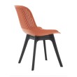Стул пластиковый GRACE SOFT оранжевый/черный