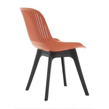 Стул пластиковый GRACE SOFT оранжевый/черный