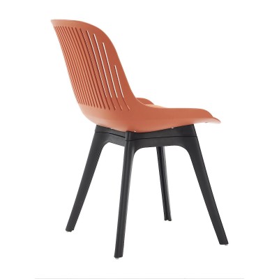 Стул пластиковый GRACE SOFT оранжевый/черный