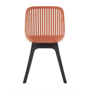 Стул пластиковый GRACE SOFT оранжевый/черный