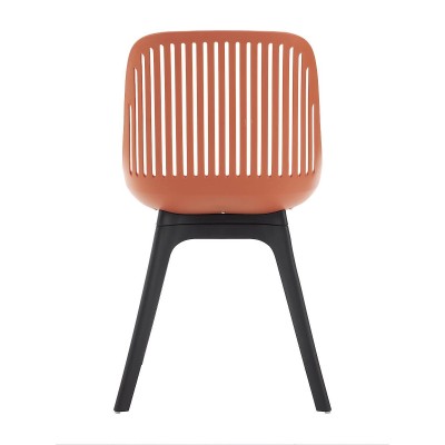 Стул пластиковый GRACE SOFT оранжевый/черный