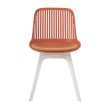 Стул пластиковый GRACE SOFT оранжевый/белый