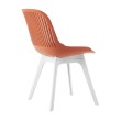 Стул пластиковый GRACE SOFT оранжевый/белый