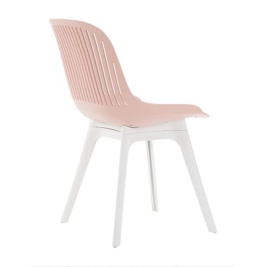 Стул пластиковый GRACE SOFT розовый/белый