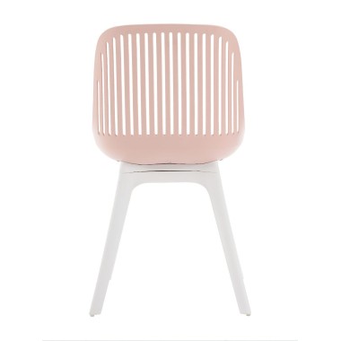 Стул пластиковый GRACE SOFT розовый/белый