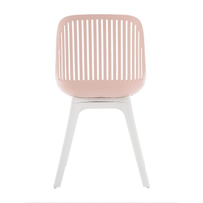 Стул пластиковый GRACE SOFT розовый/белый
