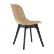 Стул пластиковый GRACE бежевый/черныей