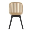 Стул пластиковый GRACE бежевый/черныей