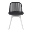 Стул пластиковый GRACE черный/белый