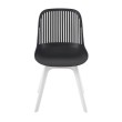 Стул пластиковый GRACE черный/белый