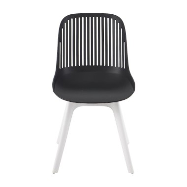 Стул пластиковый GRACE черный/белый