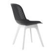 Стул пластиковый GRACE черный/белый