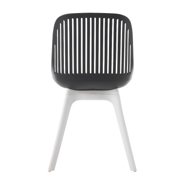 Стул пластиковый GRACE черный/белый
