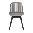 Стул пластиковый GRACE серый/черный