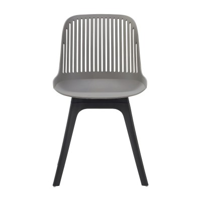 Стул пластиковый GRACE серый/черный