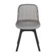 Стул пластиковый GRACE серый/черный