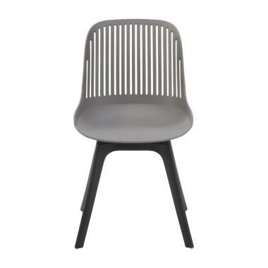 Стул пластиковый GRACE серый/черный