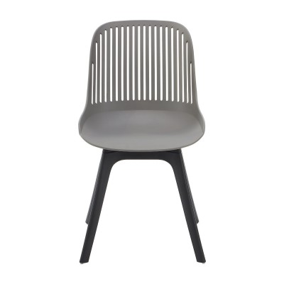 Стул пластиковый GRACE серый/черный