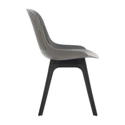Стул пластиковый GRACE серый/черный